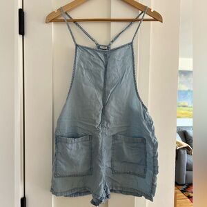 Aerie Light Denim Overalls